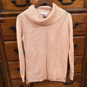 Calvin Klein Cowl Sweater Blush Pink M Medium